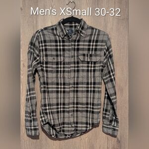 Black and Gray Checkered Men's Shirt